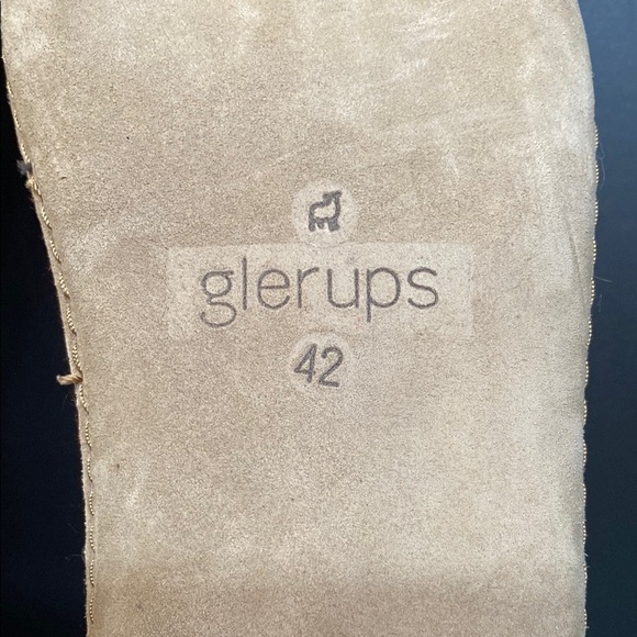 Glerups Natural Felted Wool Slip On Leather Sole Slippers Red Size 42 US W11 M9 - Picture 9 of 11